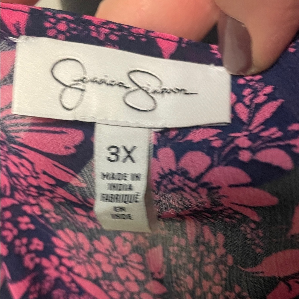 Jessica Simpson Navy and Pink Floral Kimono - Picture 8 of 8